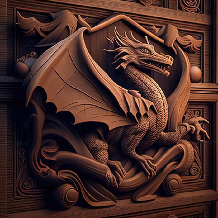 3D model School of Dragons game (STL)